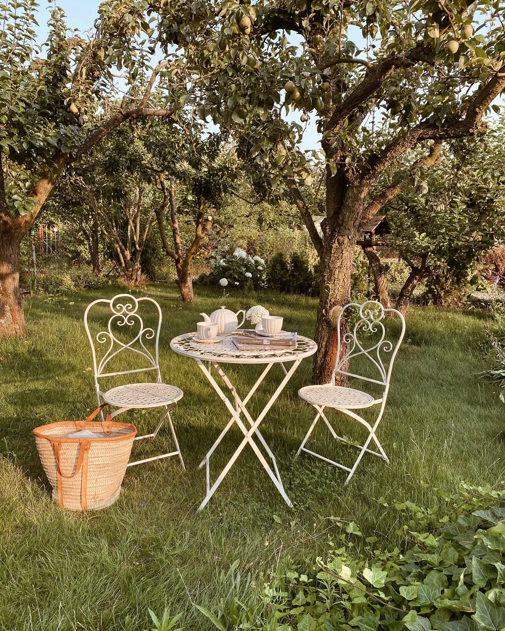 Bistro Set Folding TRIESTE Metal Light Beige_809927