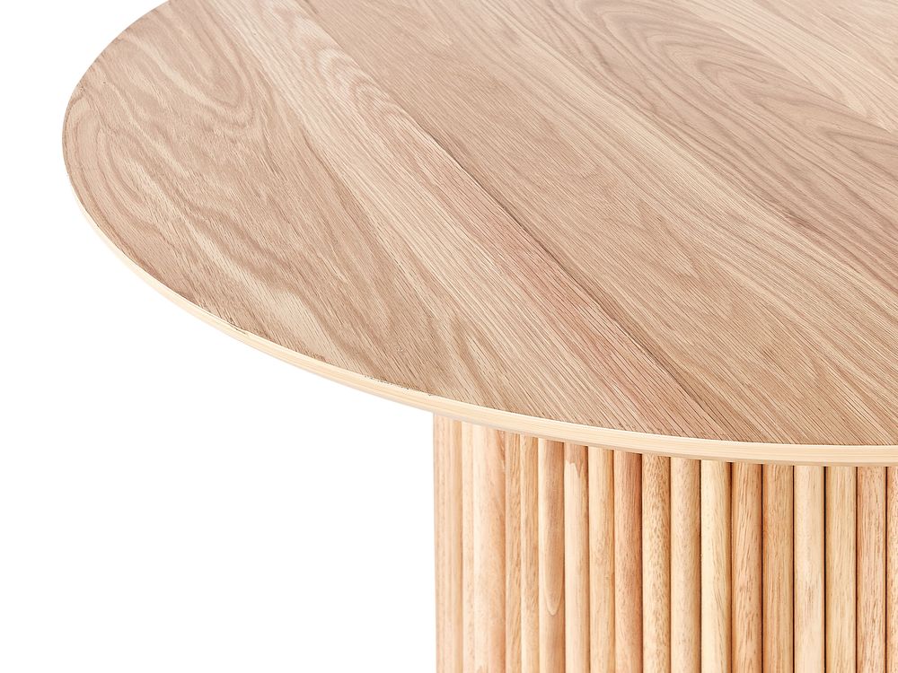 Round Dining Table 120 cm Light Wood VISTALLA Beliani