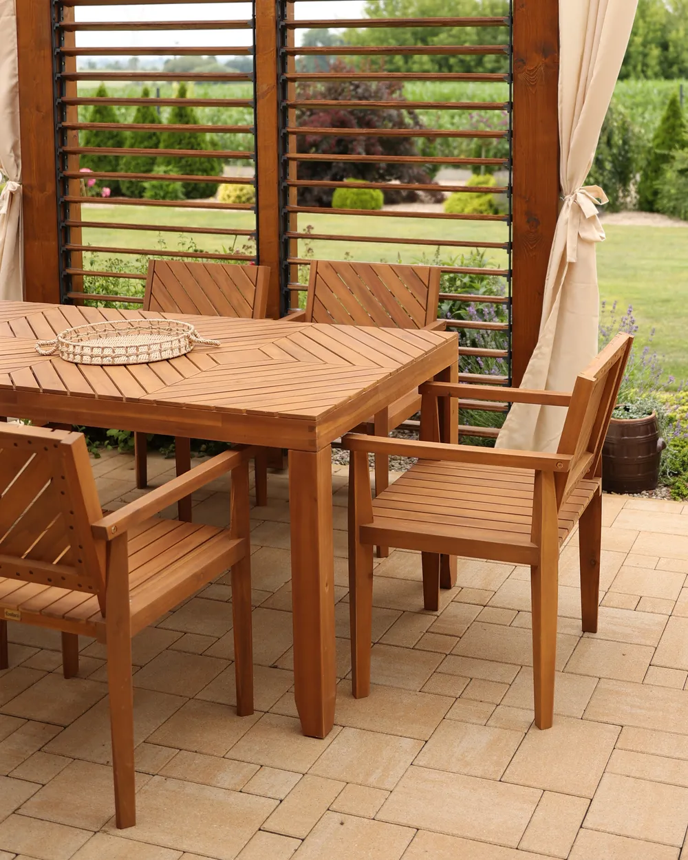 Set di sedie da giardino BARATTI Legno d'acacia Marrone