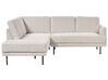 Right Hand 4 Seater Fabric Corner Sofa Beige BREDA_885896