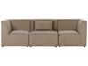 3-istuttava sohva vakosametti ruskeanharmaa LEMVIG_875304