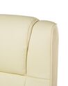 Cadeira de escritório com função de massagem e aquecimento em pele sintética creme COMFORT II_793111