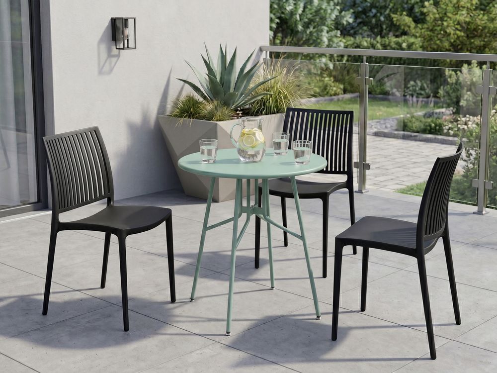 Bistro Table TALTAL 64 cm 64 cm Metal Light Green
