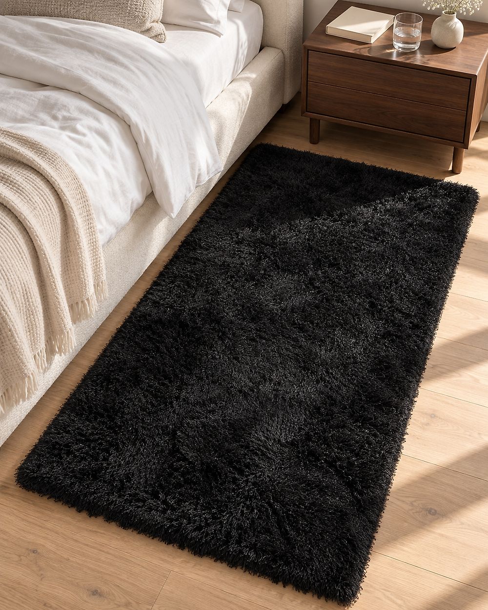 Tappeto Shaggy CIDE Nero 80 x 150 cm