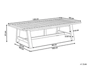 Stolik kawowy ogrodowy SUMBA 128 cm 69 cm Drewno akacjowe Jasnobrązowy_1087756