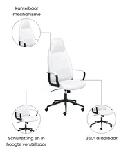 Bureaustoel REBEL Stof Gebroken wit_1059695