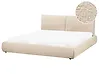 Bed Boucle VINAY 180 x 200 cm (EU Super King) Light Beige