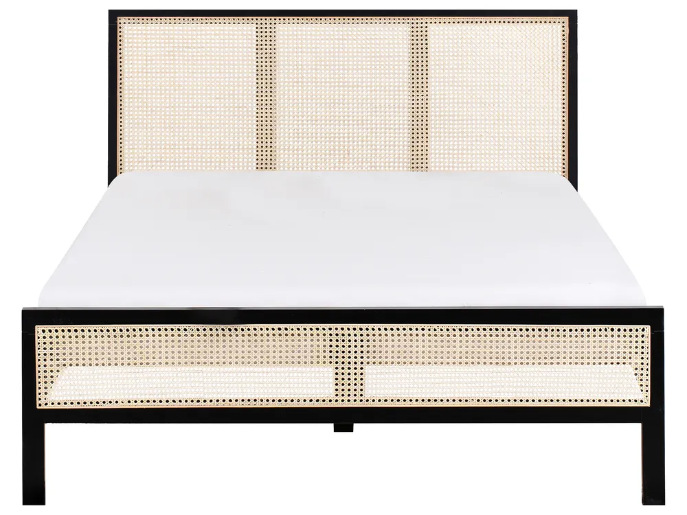 Bett mit Lattenrost Kiefernholz SALERNAS 140 x 200 cm Schwarz_976964