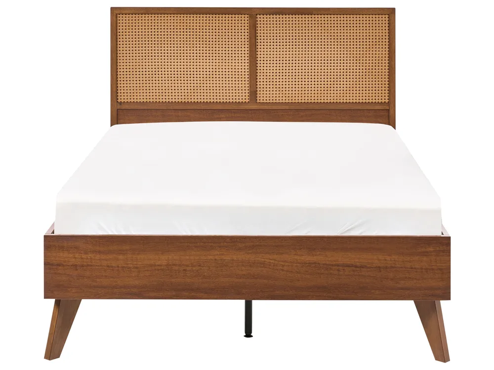 Ágy PE Rattan MONPAZIER 120 x 200 cm Sötétbarna_1037773