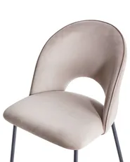 Set of 2 Dining Chairs COVELO Velvet Taupe_902265