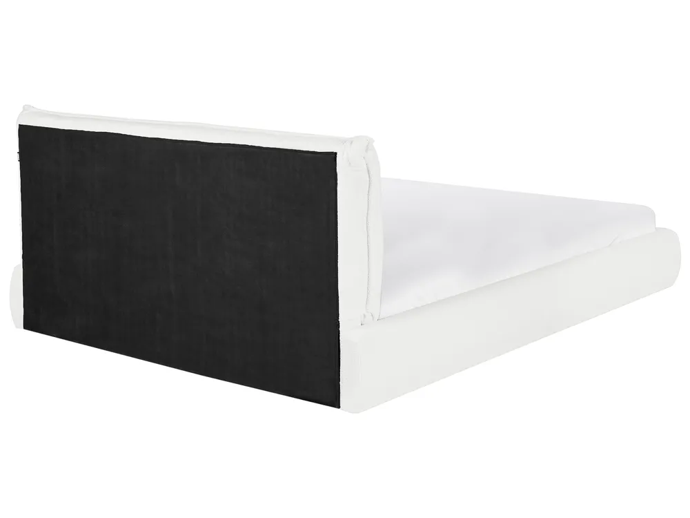 Bed Boucle VINAY 160 x 200 cm (EU King Size) White_945822