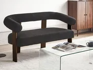 Set da salotto ILBRO Bouclé Nero/Marrone scuro_1080956