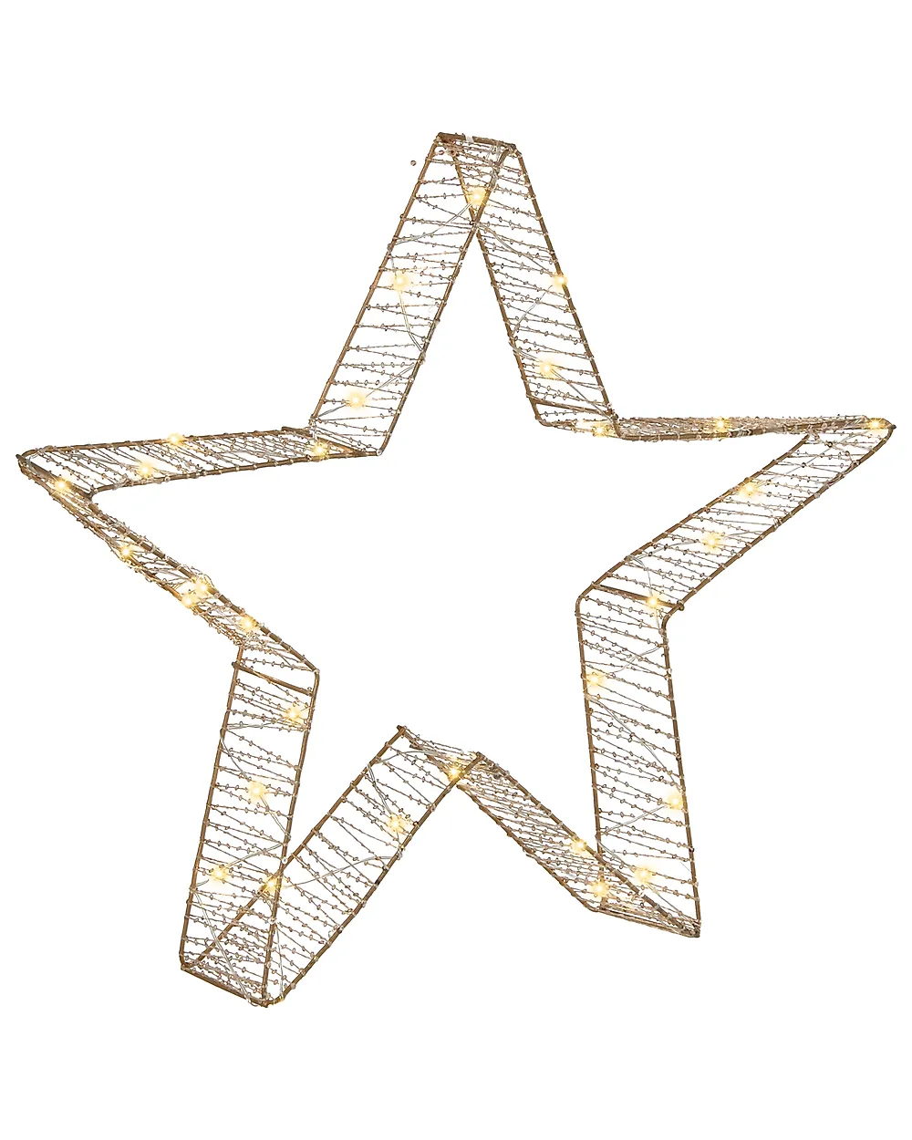 Lot de 2 décorations de Noël LED ITALLA 30/38 cm Étoile Doré_1163743
