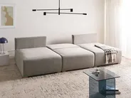 Modular U-Shape Sofa NERBO Fabric Grey_1035254