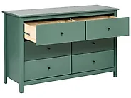 6 Drawer Chest BARCALDINE Pine Wood Green_1186434