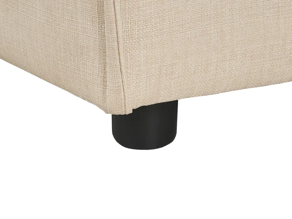 Modular Corner Sofa 2 Seater ARDAL with Ottoman Fabric Beige Left Hand_947824