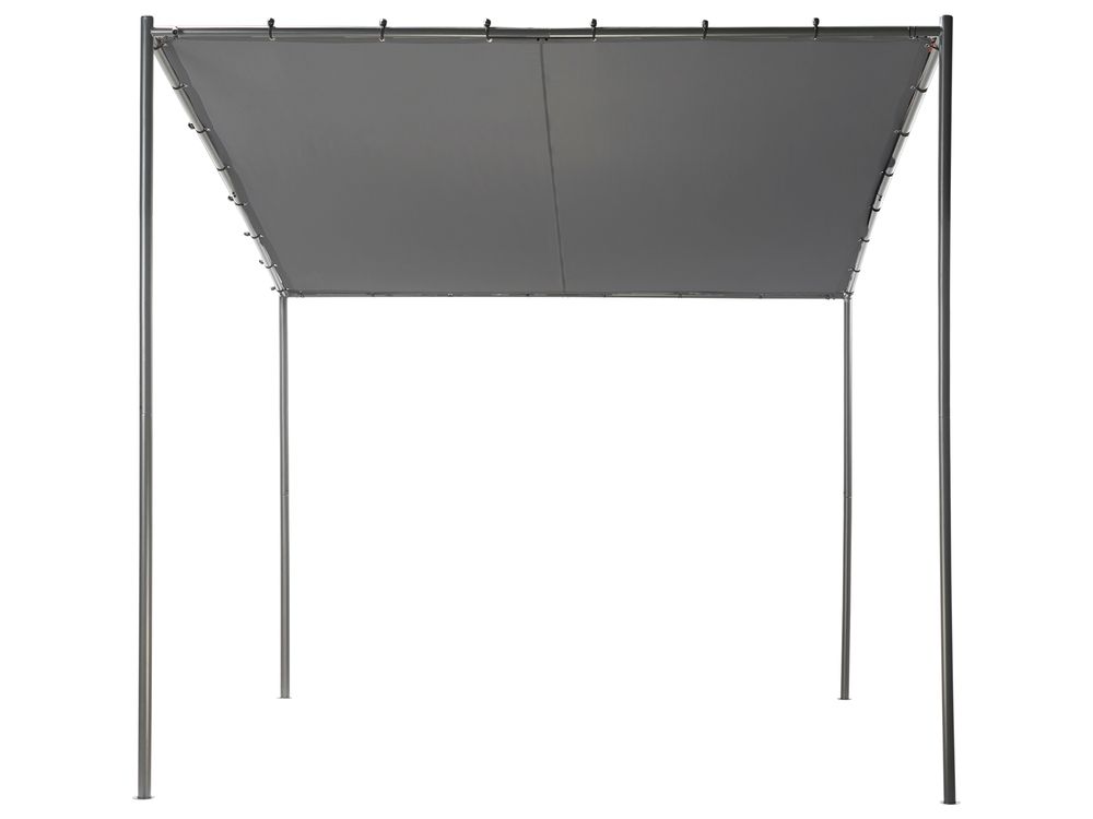 Pavillon VIMINO 282 cm 294 cm Metall Dunkelgrau