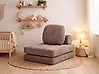 Single Sofa Bed OLDEN Chenille Light Brown
