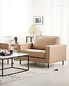 Armchair SAVALEN Faux Leather Beige