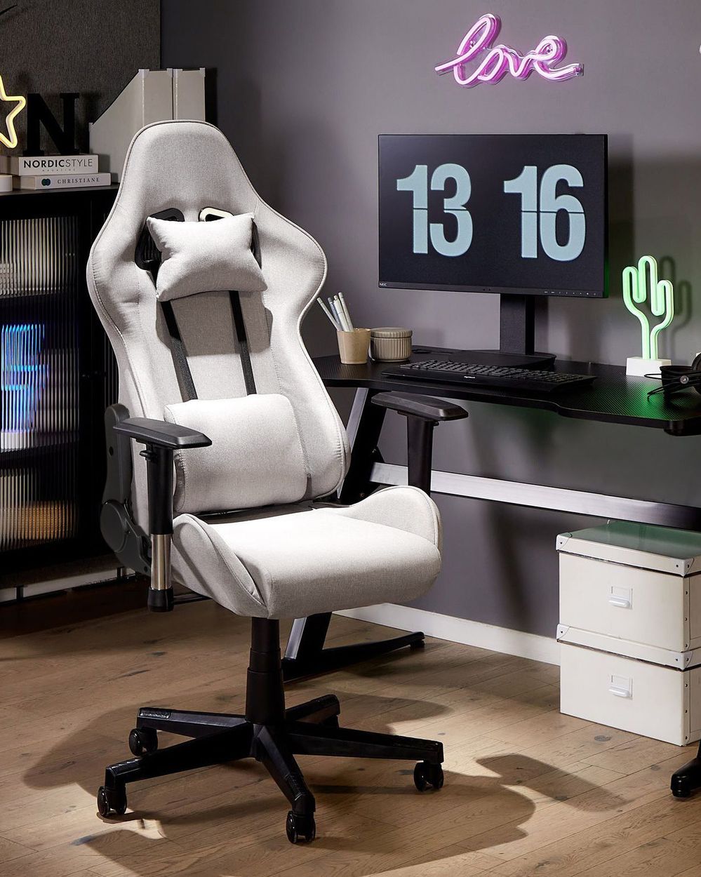 Gaming Stuhl WARRIOR Hellgrau