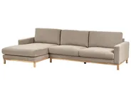 Corner Sofa 4 Seater SIGGARD Fabric Taupe Right Hand_944881