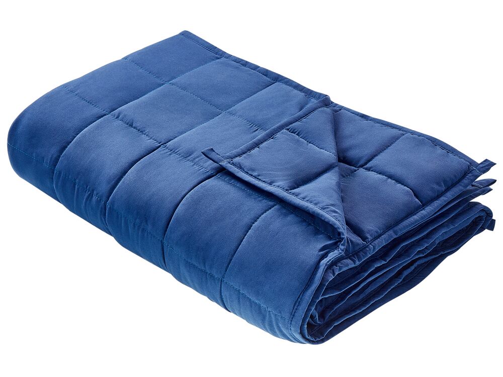 8kg Weighted Blanket 135 x 200 cm Navy Blue NEREID Beliani.cz