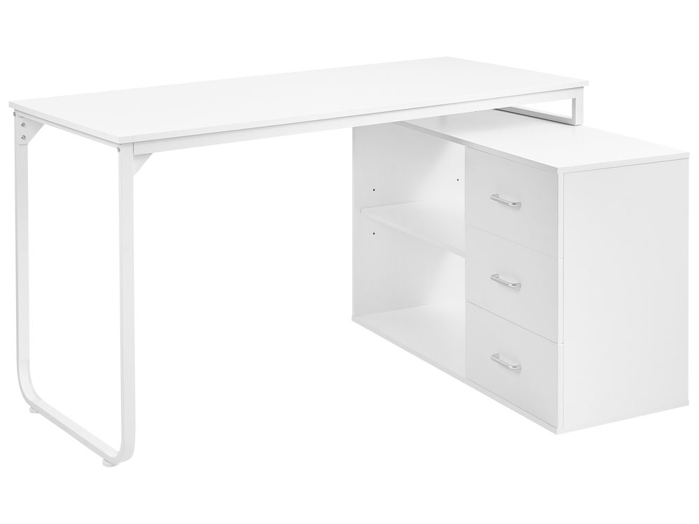 Biurko narożne SOGNE 140 cm 100 cm Biały