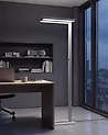 LED Floor Lamp TAURUS with Dimmer Metal Silver