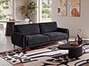 Sofa 3-Sitzer SKARO Chenillegewebe Schwarz