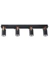 4 Light Spotlight Metal Bar Black KLIP_828534