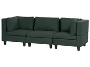 Modular Sofa 3 Seater UNSTAD Fabric Dark Green_893357