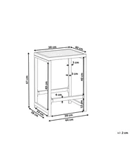 Krzesło barowe ogrodowe AVETRANA Metal Brązowy/ biały_987277