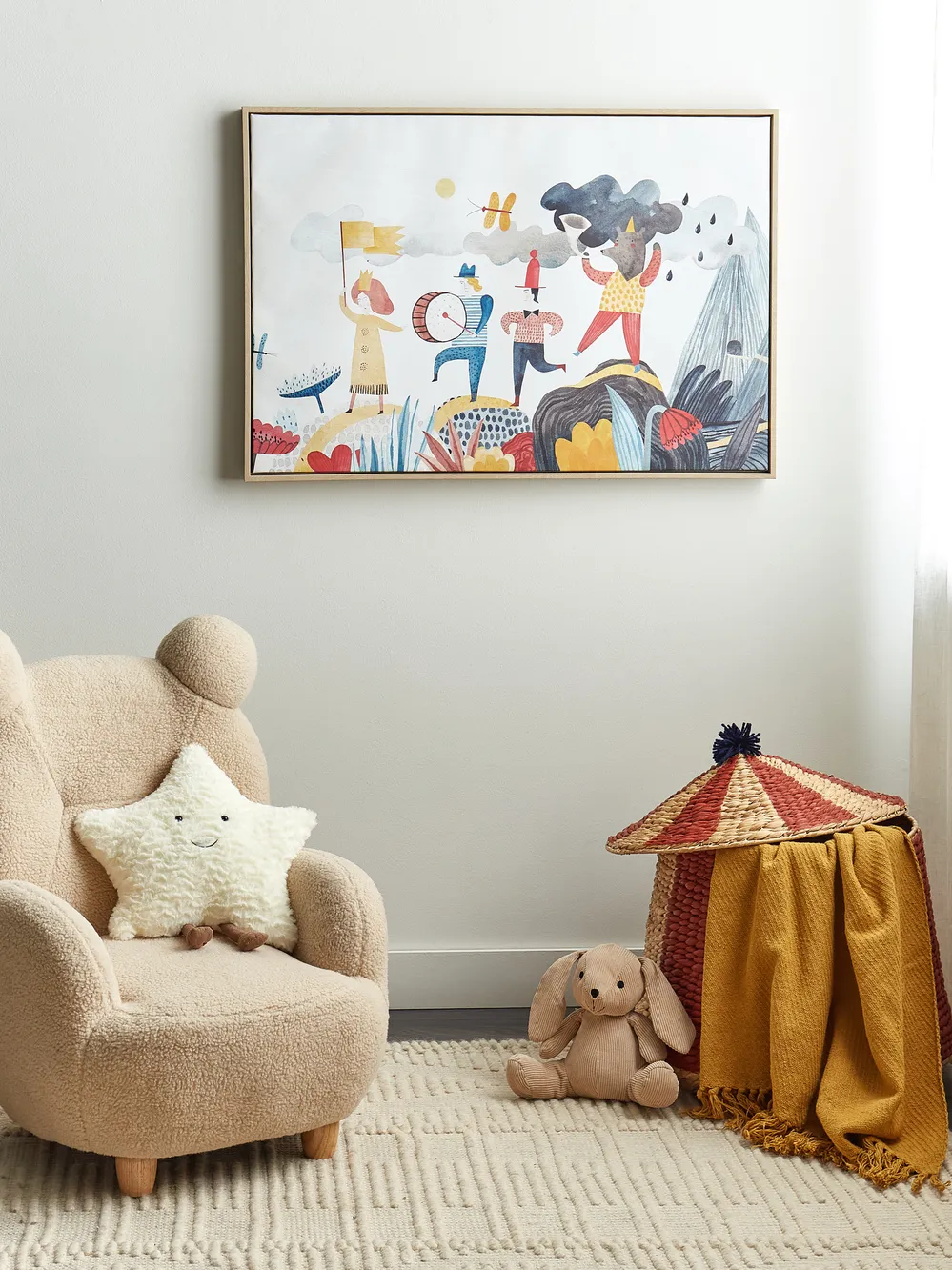 Obraz na płótnie BIBBIENA 63 x 99 cm Motyw dziecięcy Kolorowy
