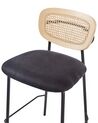 Lot de 2 chaises de bar en tissu noir MAYETTA_931916