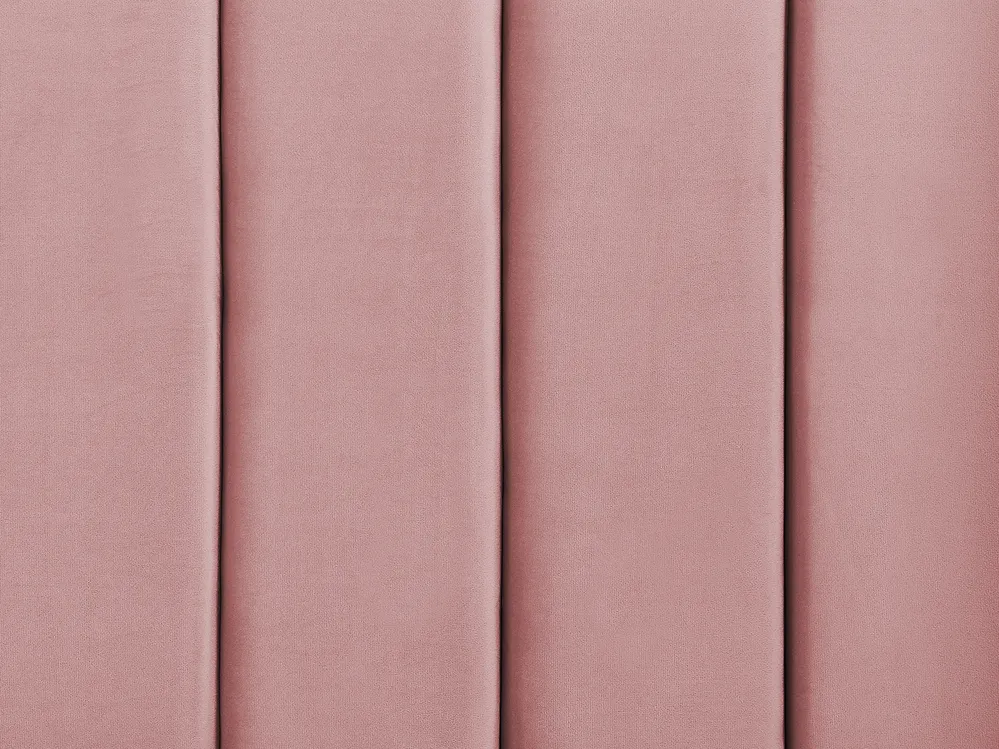 Bed with Storage Bench NOYERS Velvet Pink 140 x 200 cm (EU Double)_834500