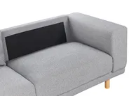 Sofa 3 Seater NIVALA Fabric Light Grey_874132
