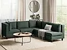 Modular Corner Sofa 5 Seater UNSTAD Fabric Dark Green Right Hand