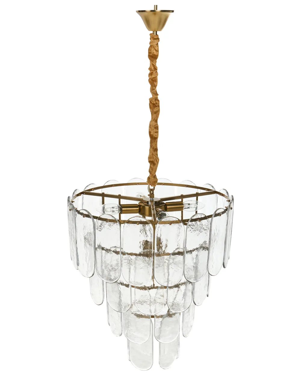 Chandelier CARAVELI Glass Brass_1005179