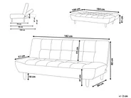 Sofa Bed 3 Seater ALSTEN Fabric Red_708025