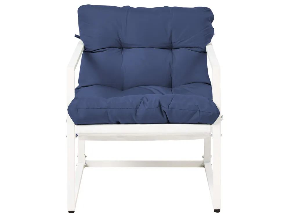 Garden Lounge Set with Table 4 Seater GARDA Metal Blue_1021333