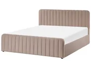 Ottoman Bed LUNAN Boucle Taupe 160 x 200 cm (EU King Size)_1048574