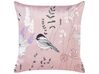 Set of 2 Velvet Cushions 45 x 45 cm Pink CYCLAMEN_854613