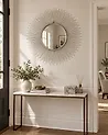 Lustro ścienne CILLY 80 cm 80 cm Metal Srebrny