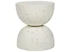 Mesa auxiliar CAORIA 40 cm 40 cm Efecto terrazo Blanco crema