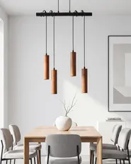 Lampadario TUTAKI Legno di quercia Nero_878298