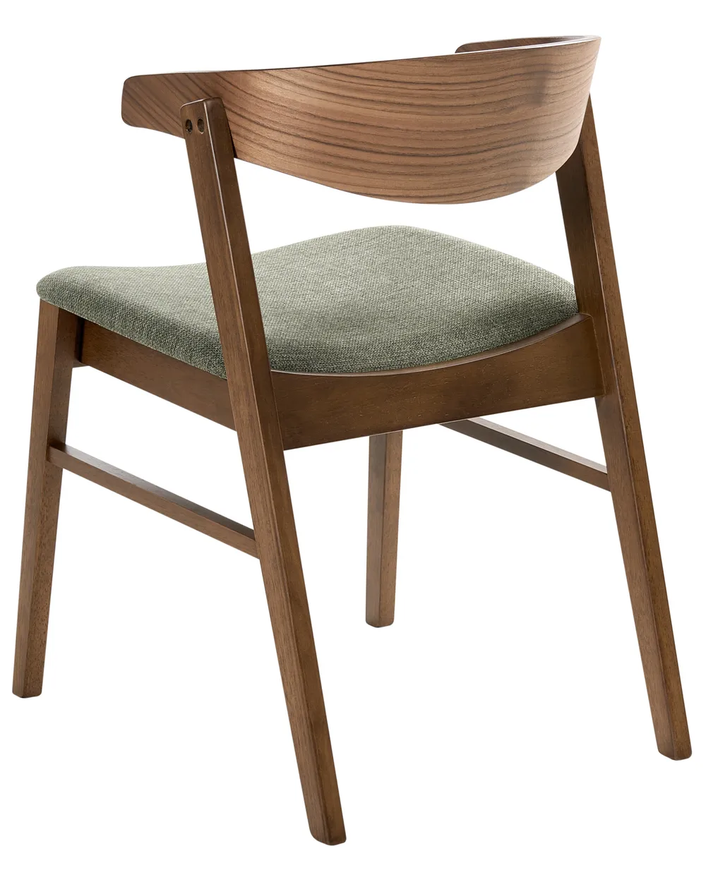 Set di 2 sedie da pranzo LILLY Tessuto Verde scuro/Marrone_1016067