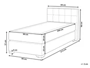 Divan Bed Fabric ADMIRAL 90 x 200 cm (EU Single) Light Grey_809041