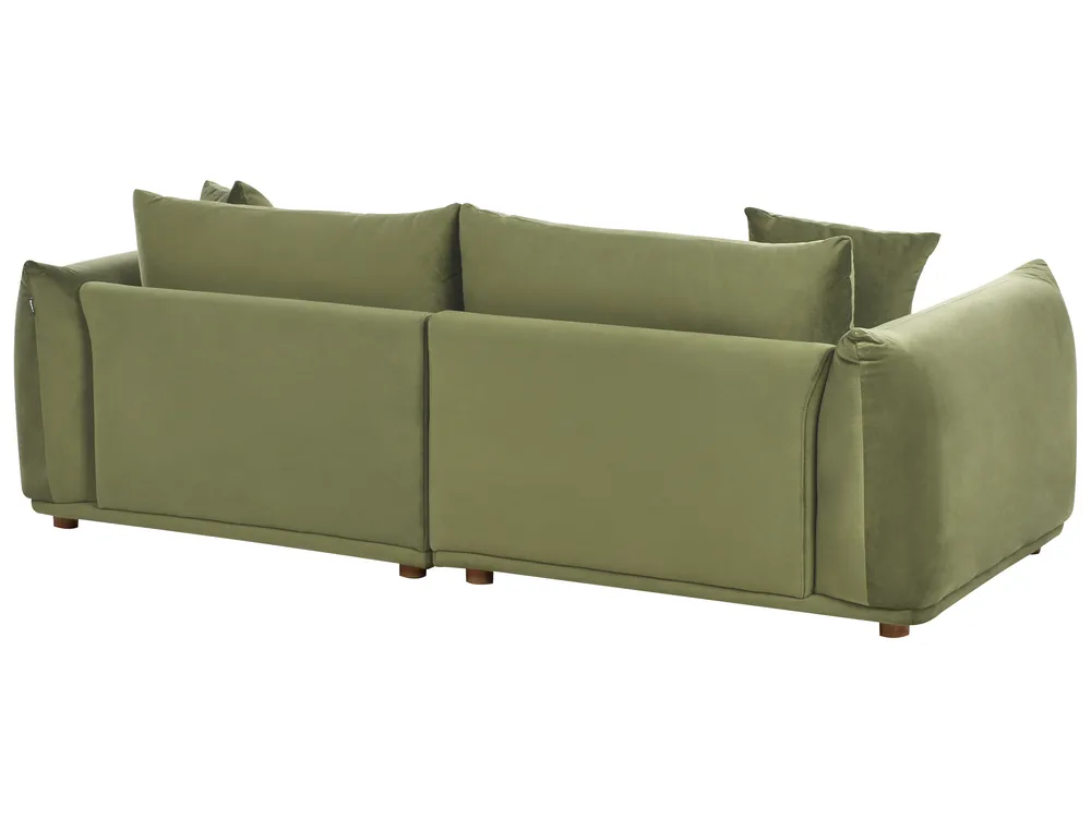Living Room Set 5 Seater LUVOS Velvet Green_972010