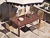 Garden Dining Table TUSCANIA 180 cm 100 cm Eucalyptus Wood Dark Brown