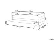 Trundle Bed Velvet CHAVONNE 90 x 200 cm (EU Single) Pink_1024260